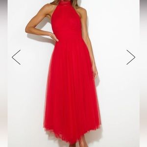 Hello Molly Red Tulle Maxi Dress